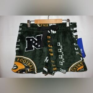 Green Bay Packers Green Plush Fleece Lounge Shorts w/Pockets. Medium. NWT.